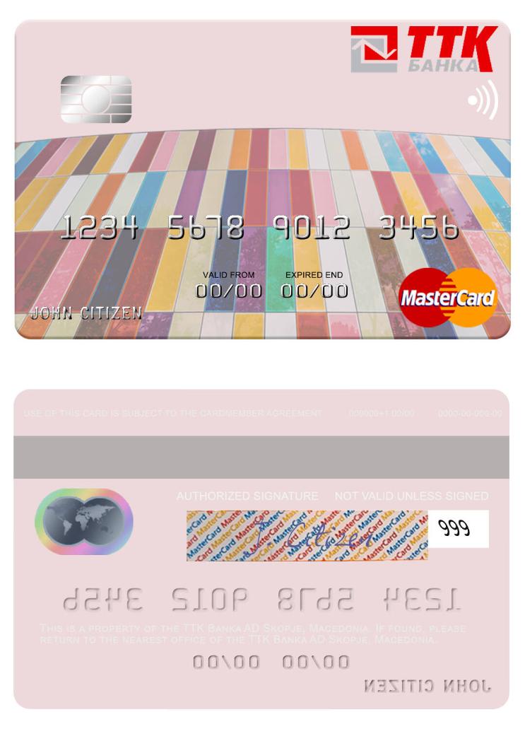 Macedonia TTK Banka AD Skopje mastercard